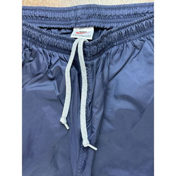 Vintage Nike Track Pants Men L Blue Windbreaker Ankle Zip Nylon Unlined 90s Y2K - Picture 8 of 10